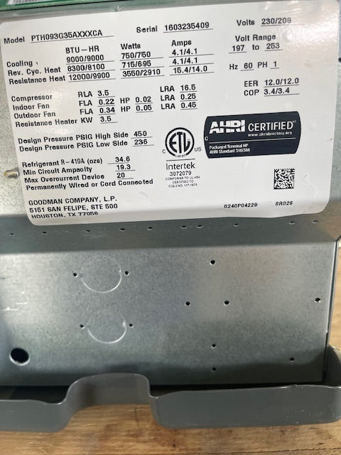 Refurbished Amana PTAC Units